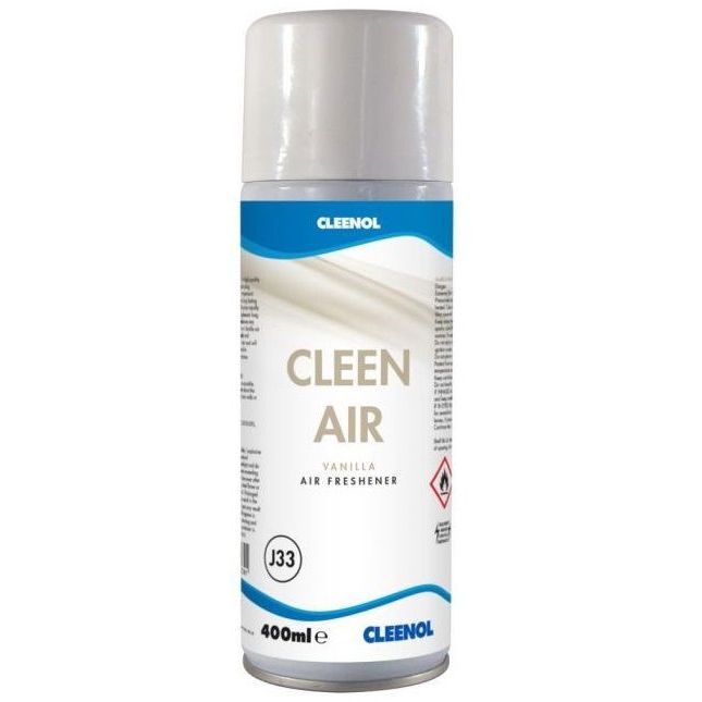 Cleen Air Aerosol Air Freshner - Vanilla - 12 x 400ml