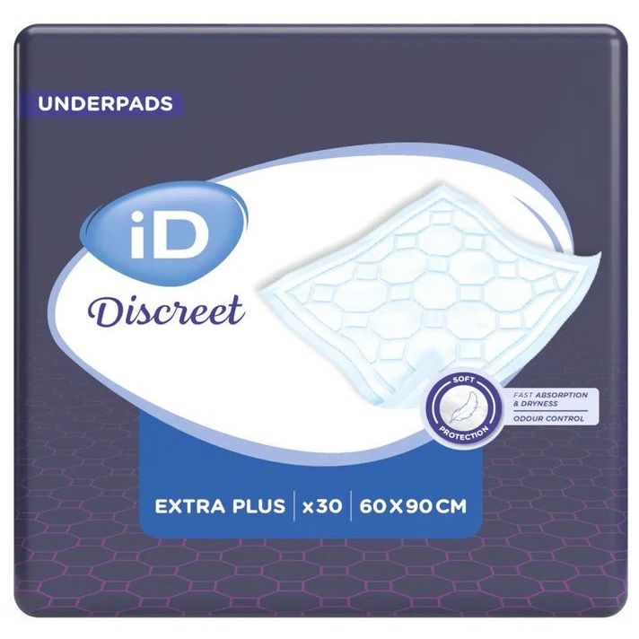iD Discreet Underpads - 60 x 90cm - Extra Plus - 1 x 30