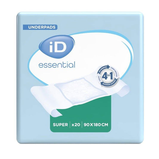 iD Essential Underpads - 90x180cm - Super - 1 x 20